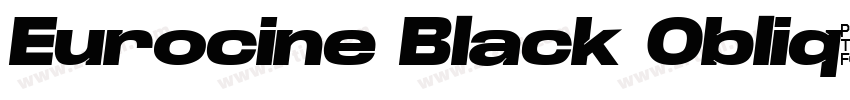 Eurocine Black Obliq字体转换
